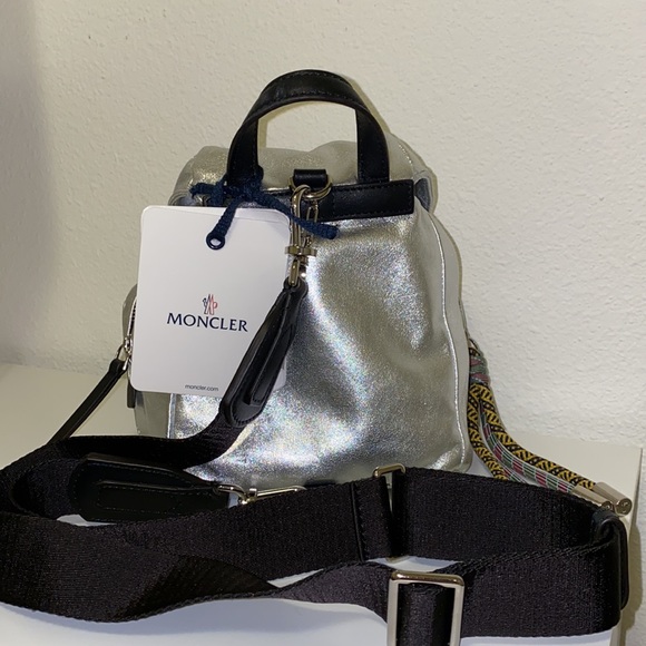 Moncler Silver Leather Mini Dauphine Backpack - Picture 3 of 5